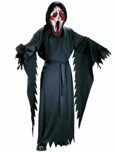 Blodig Ghost Face-maskeraddräkt för barn - Scream™, Storlek: 12-14 år (139-152 cm)