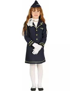 Maskeraddräkt flygvärdinna barn, Storlek: 3-4 år (95-105 cm)
