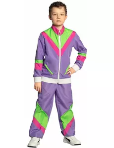 Retro joggingmaskeraddräkt för barn, Storlek: 4-6 år (104-116 cm)