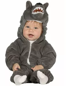 Grå vargmaskeraddräkt baby, Storlek: 18-24 månader (89 - 93 cm)