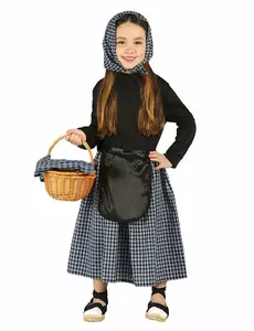 Maskeraddräkt kastanjeförsäljare flicka, Storlek: 3-4 år (95-105 cm)