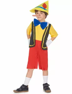 Maskeraddräkt liten lögnare som marionett för pojkar, Storlek: 10-12 år (130-140 cm)