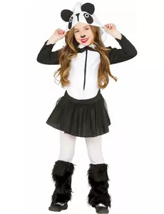 Pandamaskeraddräkt med tutu för flicka, Storlek: 3-4 år (95-105 cm)