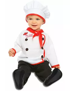 Liten kock-maskeraddräkt bebis, Storlek: 1-2 år (80 - 92 cm)