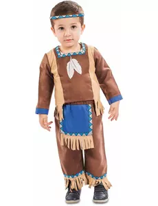 Liten indianmaskeraddräkt baby, Storlek: 6-12 månader (67-69 cm)
