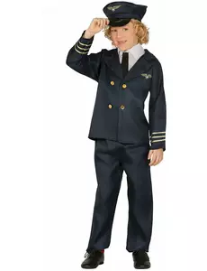 Maskeraddräkt flygplanspilot pojke, Storlek: 5-6 år (110-115 cm)