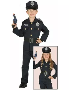 Polismaskeraddräkt barn, Storlek: 3-4 år (95-105 cm)