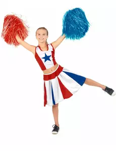 Stjärnmaskeraddräkt pompomflicka flicka, Storlek: 5-7 år (128 cm)