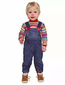 Djävulsk dockmaskeraddräkt baby, Storlek: 12-18 månader (82 - 88 cm)