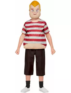 Pugsley Familjen Addams™-maskeraddräkt för barn, Storlek: 10-12 år (145/158 cm)