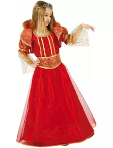 Barock drottning-maskeraddräkt flicka, Storlek: 5-6 år (115/130 cm)