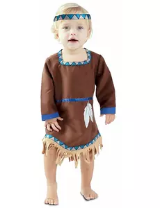 Liten indianklänningsmaskeraddräkt baby, Storlek: 6-12 månader (67-69 cm)