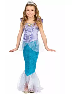 Sjöjungfrumaskeraddräkt flicka, Storlek: 3-4 år (92-104 cm)