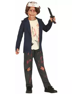 Maskeraddräkt mördare med machete barn, Storlek: 5-6 år (110-115 cm)