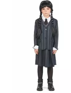 Gotisk skoluniform-maskeraddräkt barn, Storlek: 10-12 år (130-140 cm)