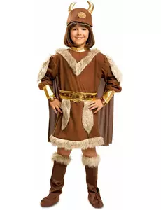 Vikingamaskeraddräkt med päls barn