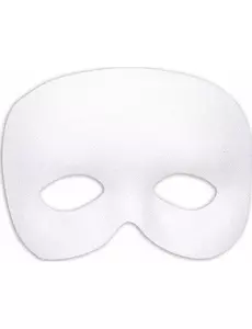 Vit halvmask vuxen