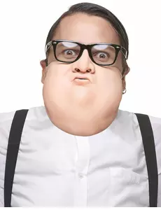 Förstorande halvmask i latex vuxen