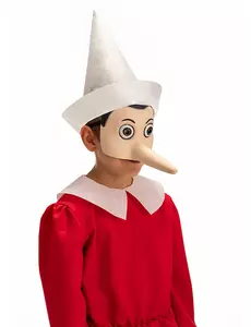 Halvmask i latex Pinocchio™ vuxen