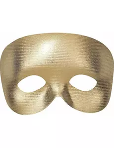 Halvmask i guld för vuxen