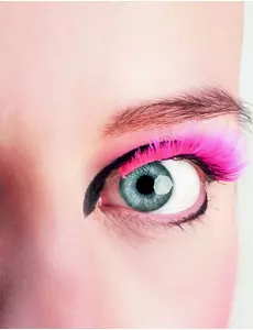 Korta rosa lösögonfransar för vuxen