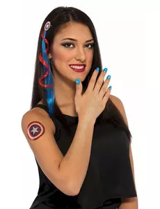 Tillbehörs- och sminkset Captain America™ dam