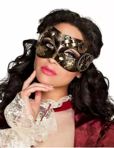 Steampunkmask med kugghjul vuxen