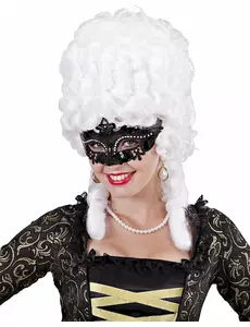 Svart venetiansk mask med strass vuxen