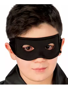 Svart riddarmask i tyg barn