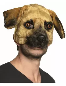 Hundmask i plysch vuxen