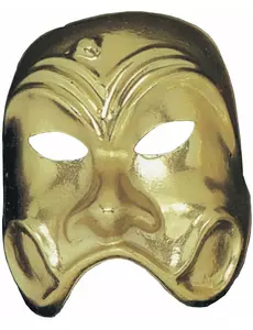 Komedi-mask guld vuxen