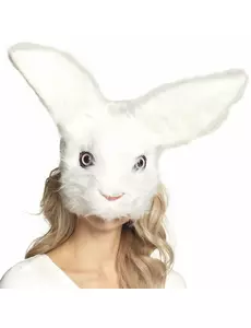 Maskeradmask i plysch, kanin vuxen