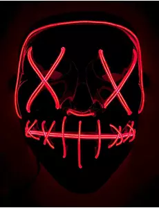 Lysande röd LED-mask vuxen