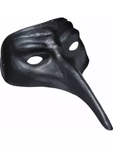 Mask med lång näsa svart vuxen