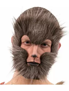 Brun vargmask för vuxen