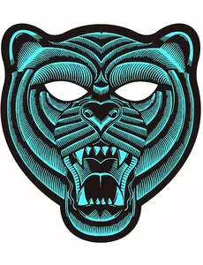 Tiger LED-mask med reaktiva ljus vuxen