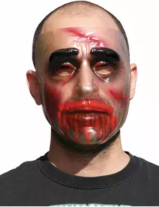 Genomskinlig mask Halloween herr