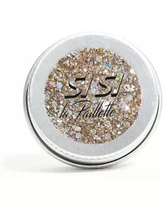 Silverfärgade biologiskt nedbrytbara metalliska runway-paljetter – Si si la paillette