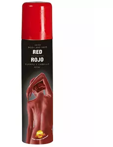 Röd glittersprej för kroppen 75 ml
