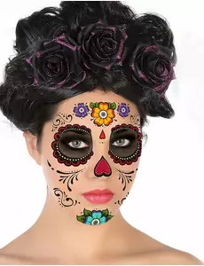 Ansiktstatuering dia de los muertos