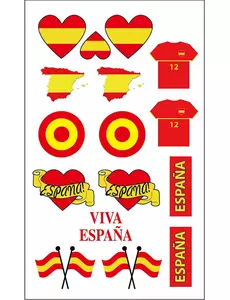 Tillfälliga tatueringar Spanien-supporter