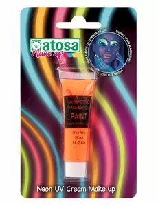 Neonorange UV-smink i tub
