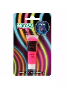 Neonrosa UV-smink i tub