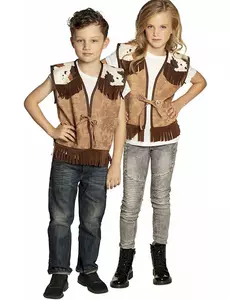 Ljusbrun westernjacka barn, Storlek: 4-6 år (104-116 cm)
