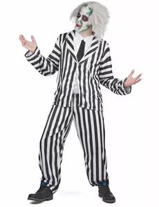 Beetlejuice™-maskeraddräkt herr, Storlek: X-Large