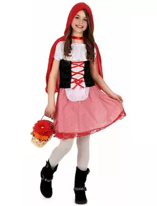 Enkel Rödluvan-maskeraddräkt för flicka, Storlek: 7-9 år (120-130 cm)