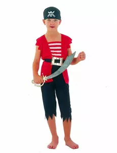 Pirat- och korsarmaskeraddräkt för pojke, Storlek: 10-12 år (130-140 cm)