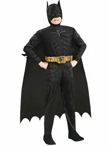 Lyxig 3D Batman™-maskeraddräkt för pojke, Storlek: 5-6 år (110 till 116 cm)