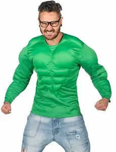 Gröna muskelskjorta vuxen, Storlek: Large