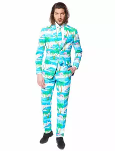 Mr. Flamingo-maskeraddräkt herr Opposuits™, Storlek: Medium (EU 48-50)